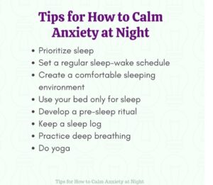 how to calm anxiety at night